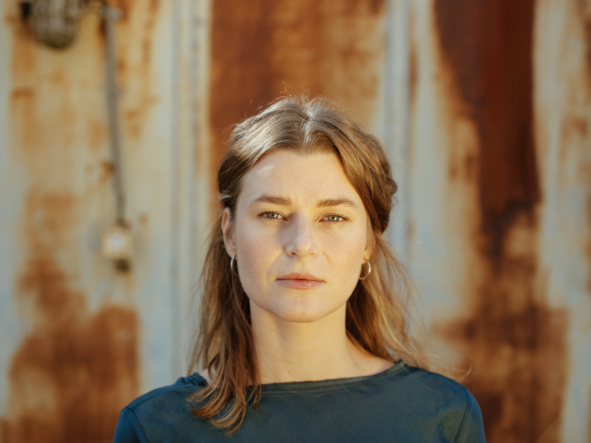 Portrait of Viktória Kaslik in warm evening light.